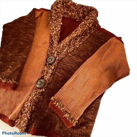 Chunky Sweater Cardigan Hand Knit By Artist L - Picture 13 of 15